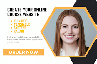 setup thinkific systeme io teachable kajabi course website and course upload