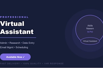 be your professional virtual assistant for all tasks