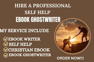 ghostwrite self help book as ebook writer, non fiction ebook kdp book formatting
