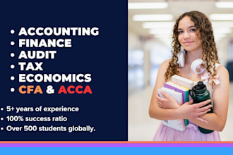 be audit, tax, economics, acca, accounting and finance tutor