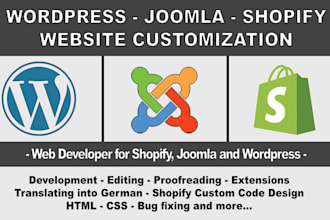 help in designing and fixing shopify or wordpress websites
