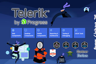 develop an app with telerik controls, kendo UI components and telerik reporting