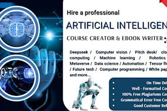 create udemy artificial intelligence course content, machine learning, PPT slide