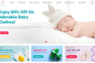 design baby shopify store baby product store baby and child supplies store