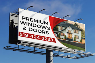 do outstanding billboard, signboard, vinyl banner, yard sign or roll up for you