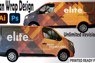 do vehicle wrap design, van wrap, trailer or truck wrap, car wrap design