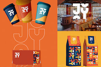 design logo with brand style guidelines or brandbook