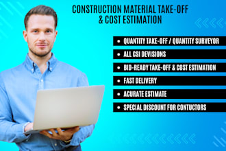 do construction material take off and cost estimation