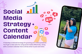 create a social media strategy and content calendar for you