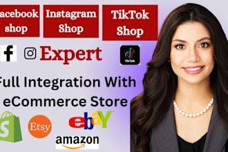 set up facebook shop instagram shop tiktok shop and pinterest shop for shopify