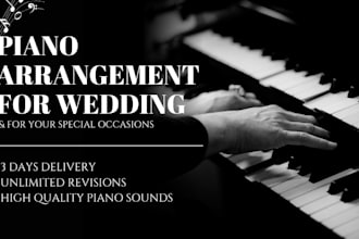 arrange a piano song for your wedding