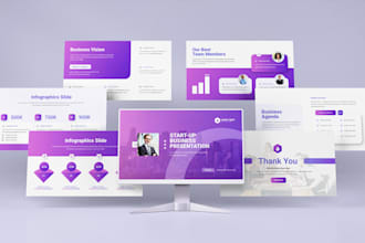 do powerpoint presentation design and pitch deck for your business presentation