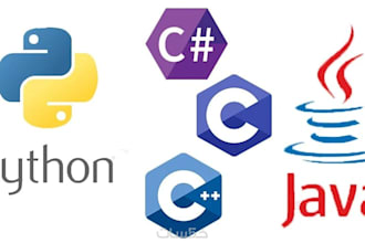 create solutions using python, c, java, and sql