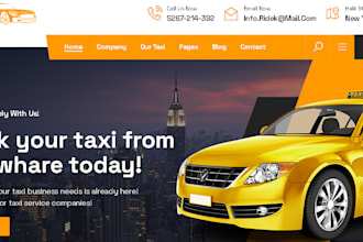 design taxi website, chauffeur website, vtc website, limousine website