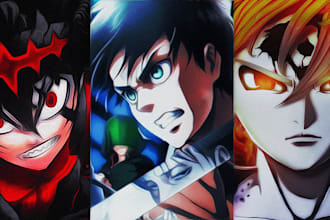 design beautiful banners or anime headers youtube, twitch, twitter in 24h