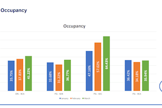 create data driven business presentations in english or spanish