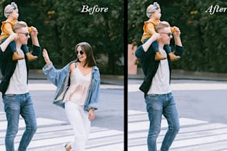 do add or remove unwanted objects, logo, people, text background