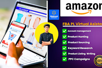 be your virtual assistant amazon fba and walmart