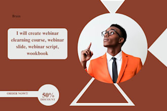 create webinar elearning course, webinar slide, webinar script, wookbook
