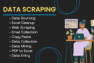 do master data scraping, entry and sourcing expert