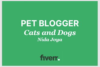 be your pet blogger, specifically cats and dogs