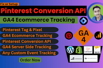 fix facebook pixel, pinterest conversion API, ga4 ecommerce server side tracking