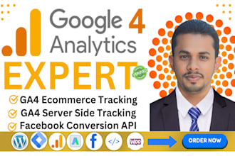 integrate ga4 ecommerce server side tracking, facebook pixel with GTM
