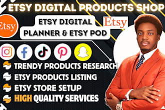 setup etsy shop, etsy digital products, etsy SEO listing, etsy pod