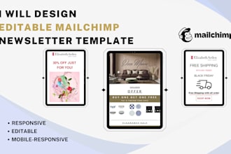 design responsive and editable mailchimp newsletter templates