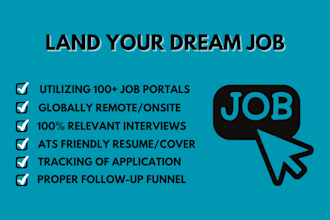 expert job search and application service remote ,onsite roles tailored to you