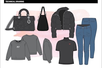 do motif, illustration and tech pack