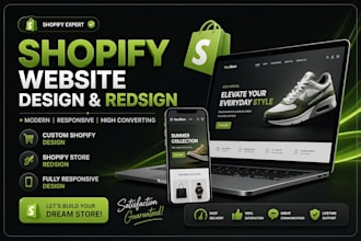 shopify website design and redesign