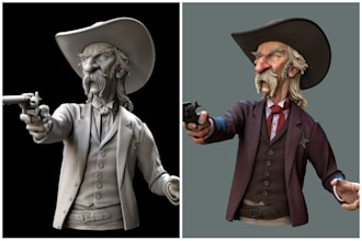 sculpt 3d model, character design, 3d printing, 3d character modeling, zbrush