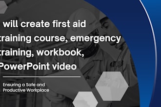 create first aid training course, emergency training, workbook, powerpoint video