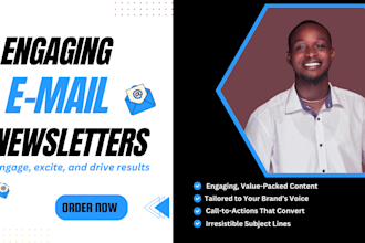 write your weekly email newsletters, email copy, copywriting