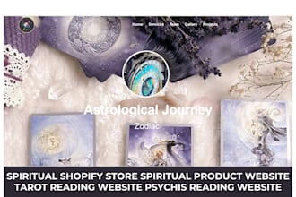 spiritual shopify store spiritual website tarot psychic reading booking website