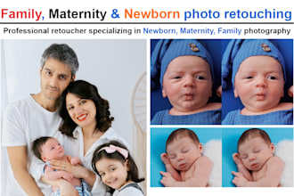 do newborn, maternity and family photography retouching