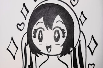 draw a cute chibi cartoon pfp, icon, or avatar for you