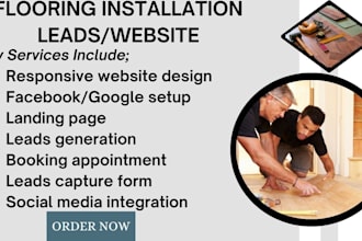 generate flooring and roofing leads  website leads  facebook ads landing page