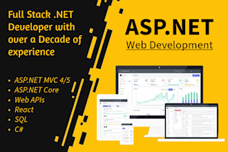 do asp dot net core website development crm erp saas