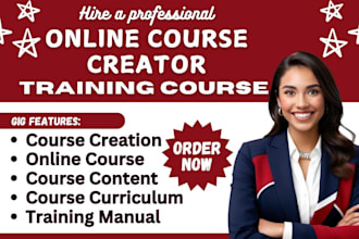 create online course content course creation training manual course curriculum