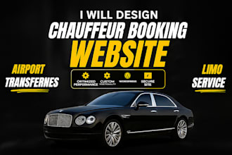 design responsive taxi booking website chauffeur limousine booking website
