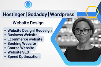 redesign, revamp hostinger website design, godaddy, wordpress website design