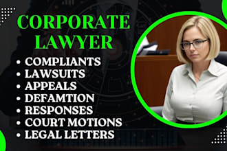draft legal document, lawsuits, complaint, motions and legal letters