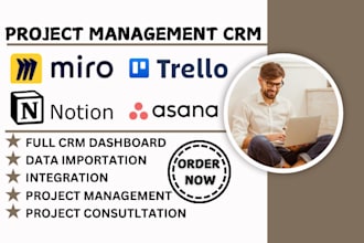 build project management and presentation using miro trello notion asana board