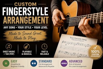 create fingerstyle arrangement of your favorite song