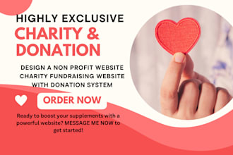 design a non profit website charity fundraising website with donation system