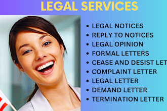 be a lawyer for demand letter, legal notices, cease and desist