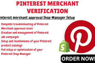 fix pinterest merchant status verification and approval issues, ecommerce store