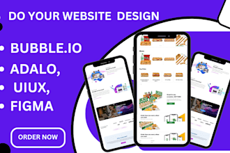 turn your figma design into web app using bubble, design landing pages website